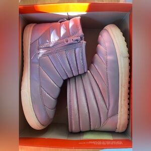 Cat & Jack Purple Quilted Zipper Ankle Bootie Unisex Kids Size 12